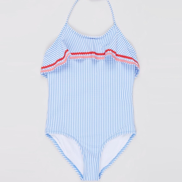 J. Crew Other - CREWCUTS 🏄‍♀️OLIVA SEERSUCKER ONE-PIECE SWIMSUIT